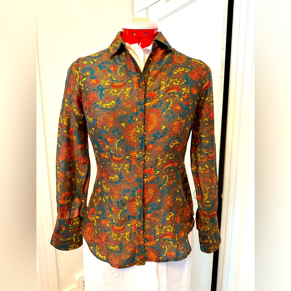 Boho Chic Ladies Button Up Blouse